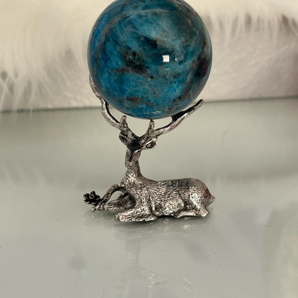 Sliver Deer Sphere Holder Only. Holds up to a size 7 sphere - Picture 5 of 6